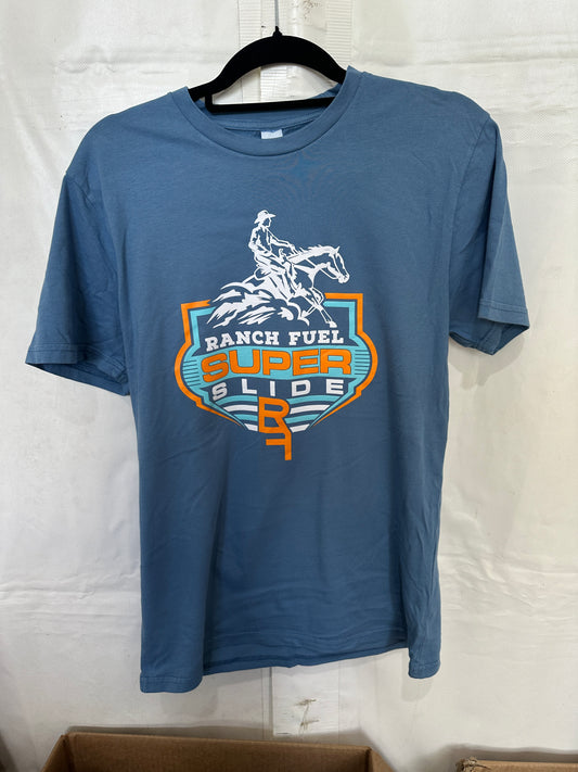 T-Shirt: Blue, RanchFuel Super Slide