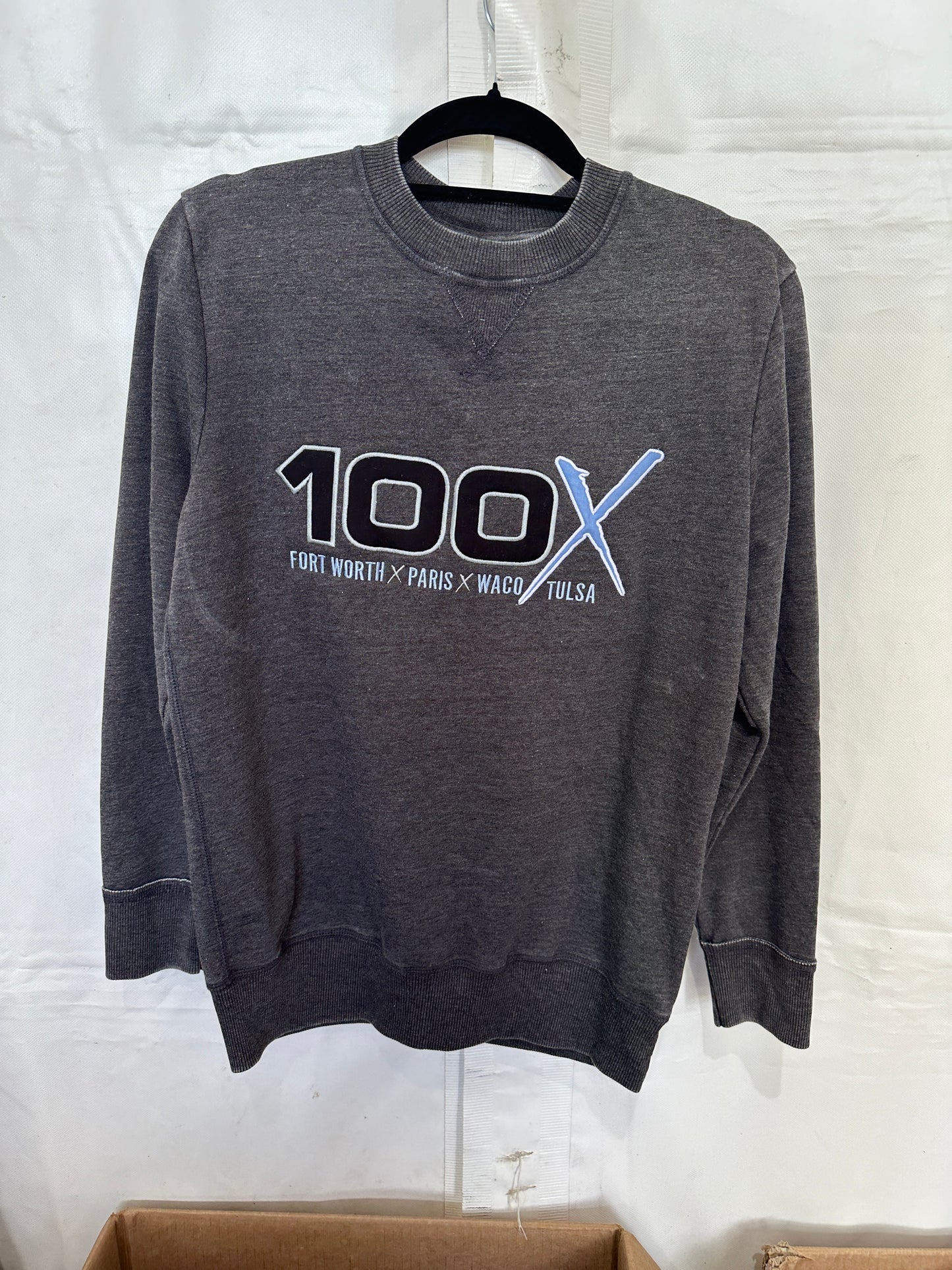 Crewneck Long-sleeve: Grey 100X Shows